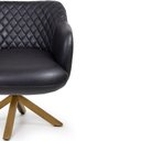 Ver imagem 3 de Kit 02 Poltronas Jade Tressê Giratória Giromad Corano Black - Nexta Casa