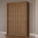 Ver imagem 1 de Guarda-roupa Solteiro 2 Portas de Correr Rustic Milano Madesa