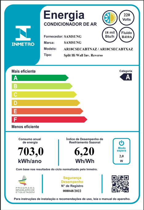 Ar Condicionado Split Inverter Samsung WindFree Black Edition 18.000 Btus Quente e Frio 220v - 13