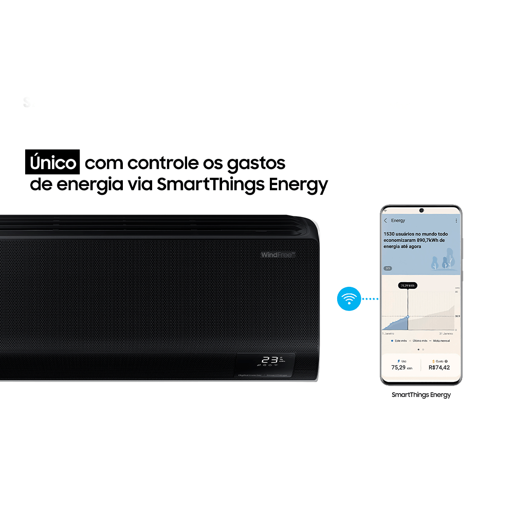 Ar Condicionado Split Inverter Samsung WindFree Black Edition 18.000 Btus Quente e Frio 220v - 10