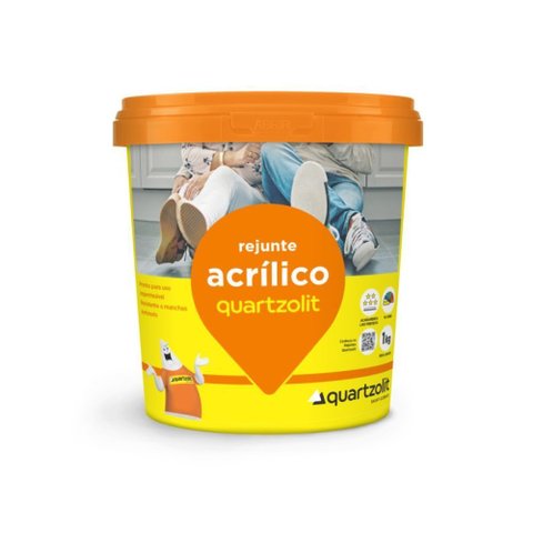 Rejunte Quartzolit Acrílico para Cerâmica Cinza Ártico - Pote com 01kg