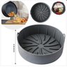 Forma Silicone Redonda Cinza para Airfryer 20cm - Wellmix - 4