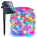 Ver imagem 2 de Mangueira Pisca Solar Natal 100 Lâmpadas Leds Colorido 10m