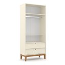 Ver imagem 3 de Jogo de Quarto Infantil Unique com Guarda Roupa 2 Portas e Cômoda 3 Gavetas Off White/eco Wood - Mat