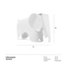 Banco Elefante Eames - Branco - 6