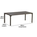 Ver imagem 3 de Mesa Retangular Haiti Tampo Ripado em Alumínio para Cozinha, Edícula, Área Trama Original