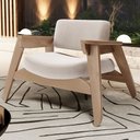 Ver imagem 2 de Kit 2 Poltronas Decorativa para Sala Living Concept L02 Nature Bouclê Creme - Lyam Decor