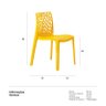 Kit 4 Cadeiras Gruvyer - Polipropileno - Amarelo - 4