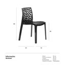 Ver imagem 4 de Kit 4 Cadeiras Gruvyer - Polipropileno - Preto