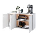 Ver imagem 7 de Conjunto para Escritório Home Office com Escrivaninha e Balcão Mel/Branco