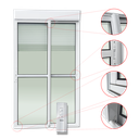 Ver imagem 3 de Porta Cor.Integ.Mot.Cont.Rem 2F.Mov.220x120 Elite c/Fech.Aut.V.Lis.Branco Brimak