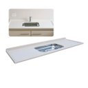 Ver imagem 1 de Pia de Cozinha Mármore Sintético 1,20m com Cuba Inox N1: Bege