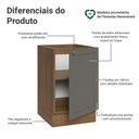 Ver imagem 3 de Balcão de Cozinha 50cm 1 Porta (sem Tampo) Rustic/cinza Vik Madesa