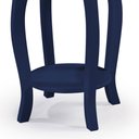 Ver imagem 3 de Mesa Lateral Redonda com 1 Gaveta e Prateleira 1035 Linz Móveis - Azul Petróleo/imbuia Glazer