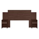 Ver imagem 3 de Cabeceira Cama Casal Extensível Triunfo com 2 Mesas de Cabeceira Café Touch - Demóbile