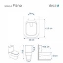Ver imagem 2 de Assento Sanitario Poliester com Amortecedor Piano Preto Fosco para Vaso Deca