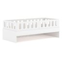 Ver imagem 3 de Cama Solteiro Mdf Bp Branco com 04 Grades e Cabeceira Megamobilia