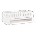 Ver imagem 2 de Cama Solteiro Mdf Bp Branco com 04 Grades e Cabeceira Megamobilia