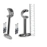 4 Suporte Alongado 13,5 Cm Para Varão Simples 28Mm Cromado - 2