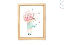 Ver imagem 1 de Quadro Decorativo Infantil Menina com Flores Aquarela:pinus