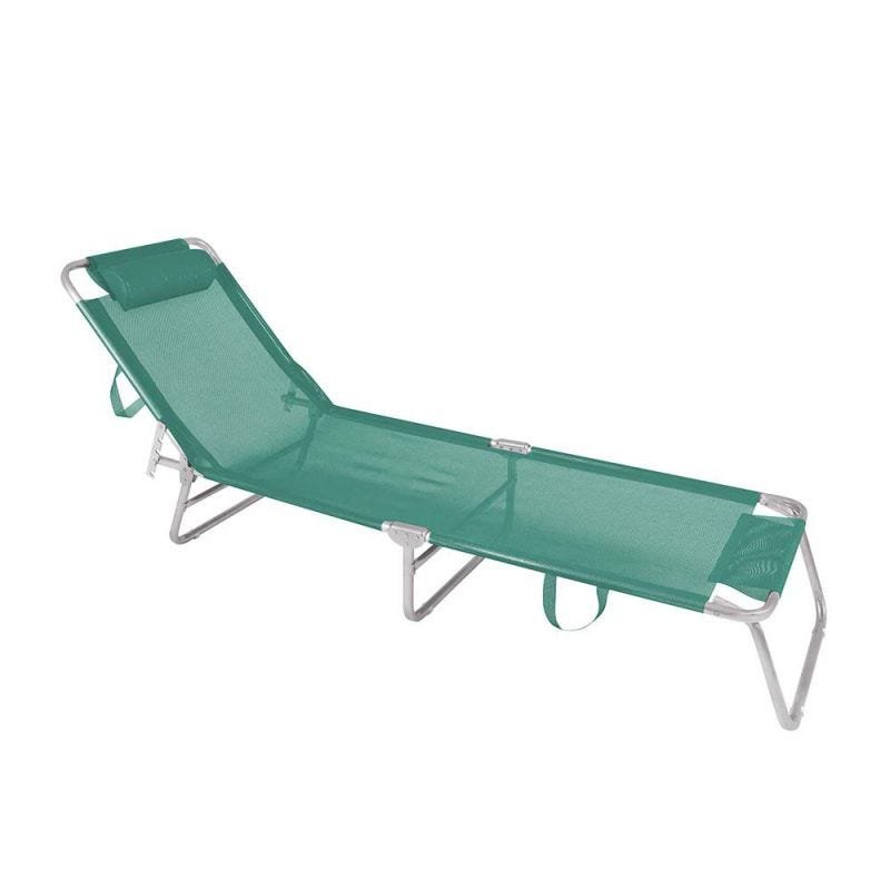Cadeira Espreguiçadeira Alumínio Ajustável 4 Posições - Mor - Verde - 1