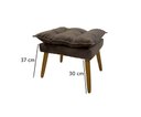 Ver imagem 3 de Puff Marrom Decorativo Estofado Retangular Com Pés Retrô