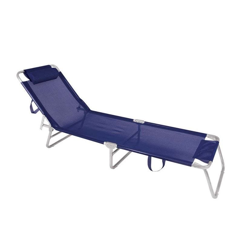 Cadeira Espreguiçadeira Alumínio Ajustável 4 Posições - Mor - Azul Escuro - 1