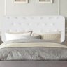 Painel Estofado Luxo Capitonê Brenda 160cm Queen Size para Cama Box Corino Branco - Gat Magazine - 1