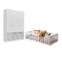 Ver imagem 3 de Quarto Montessoriano Cama Giulia e Guarda-Roupa Curió 4 Portas Casatema MadeiraOriginals Branco