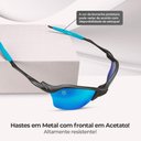 Ver imagem 7 de Oculos Sol Lupa Mandrake Metal Juliet Proteção Uv + Case Qualidade Premium Estiloso Lente