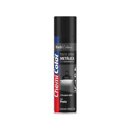 Tinta Spray Metálica Preto 400 ml Chemicolor - 1