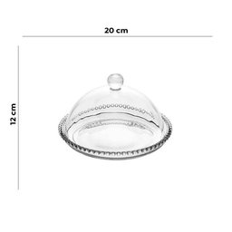 Queijeira de Cristal Pearl Wolff 20x12cm - 2