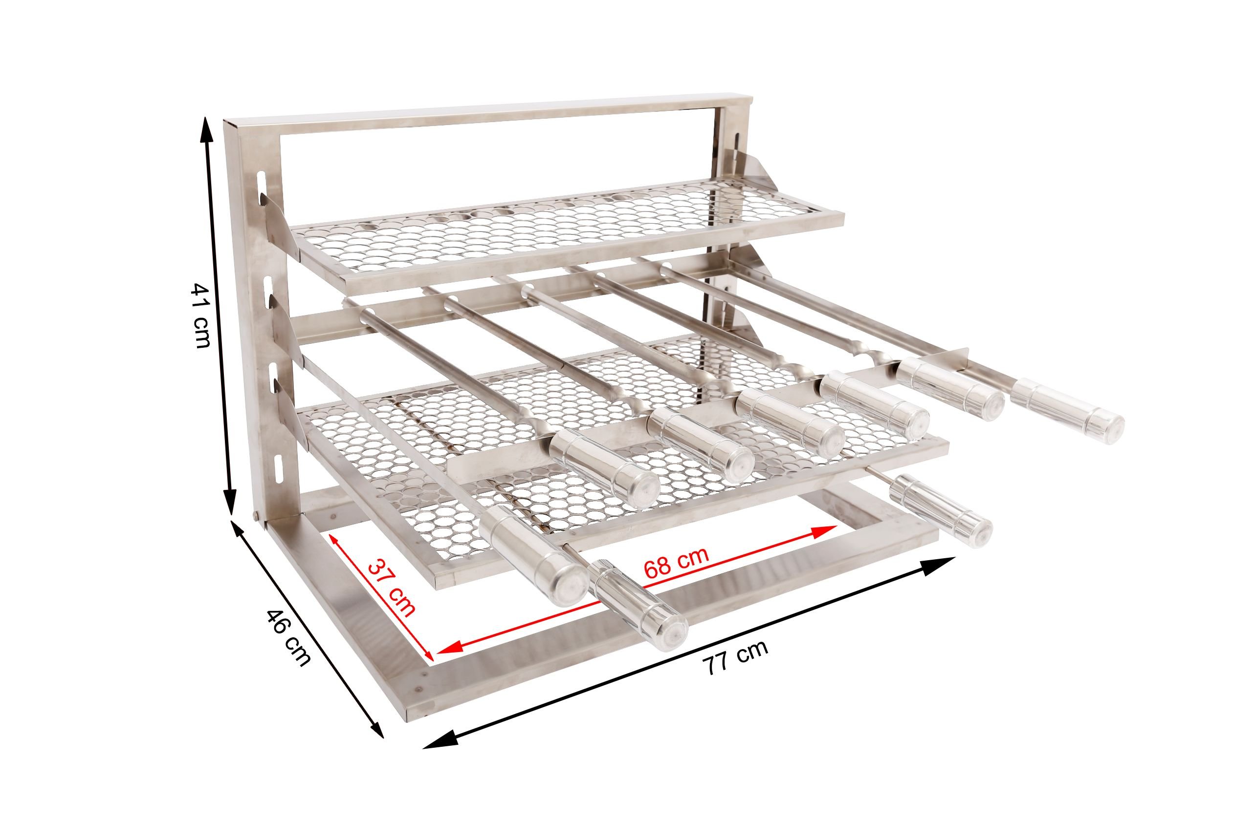 Kit Gourmet Grande Galvanizado Preto - 6