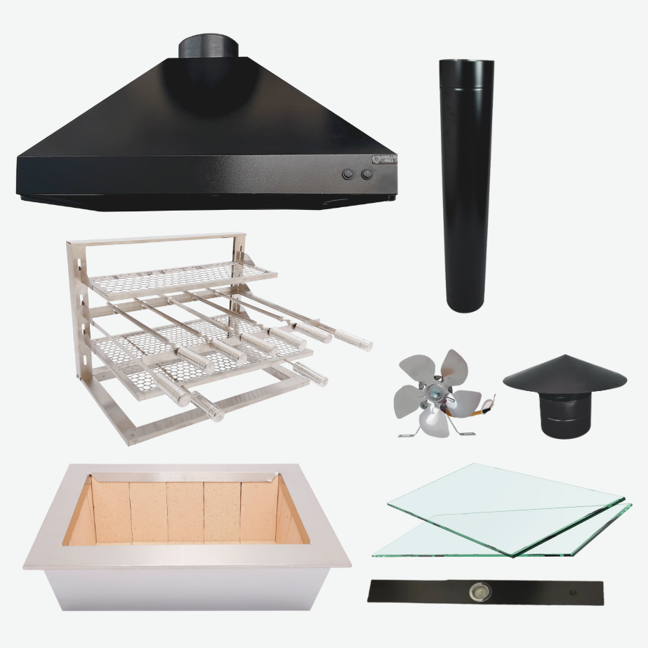 Kit Gourmet Grande Galvanizado Preto - 2