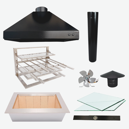 Kit Gourmet Grande Galvanizado Preto - 2