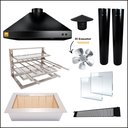 Ver imagem 1 de Kit de Churrasqueira Gourmet G Completa Preta com Exaustor - Soberano Grill