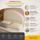 Ver imagem 3 de Cabeceira Cama Box King Colli 195cm Estofada Orgânica Moderna Suede Bege Claro - Desk Design