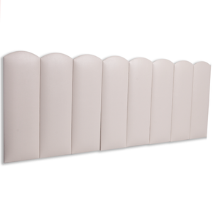 Cabeceira Queen Modulada Nuvem Cama Box Corino Marfim