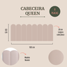 Cabeceira Queen Modulada Nuvem Cama Box Corino Marfim - 2