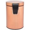 Lixeira Rose Gold 5l Banheiro Cozinha Cesto Lixo Inox Pedal - 4