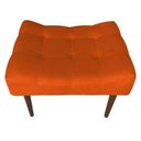 Ver imagem 3 de Kit 2 Puffs Decorativo Requinte Capitonê Suede Laranja