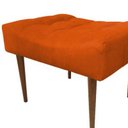 Ver imagem 4 de Kit 2 Puffs Decorativo Requinte Capitonê Suede Laranja
