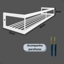Ver imagem 4 de Kit 2 Prateleira Aço Suporte Parede Banheiro Porta Utilidades Branco