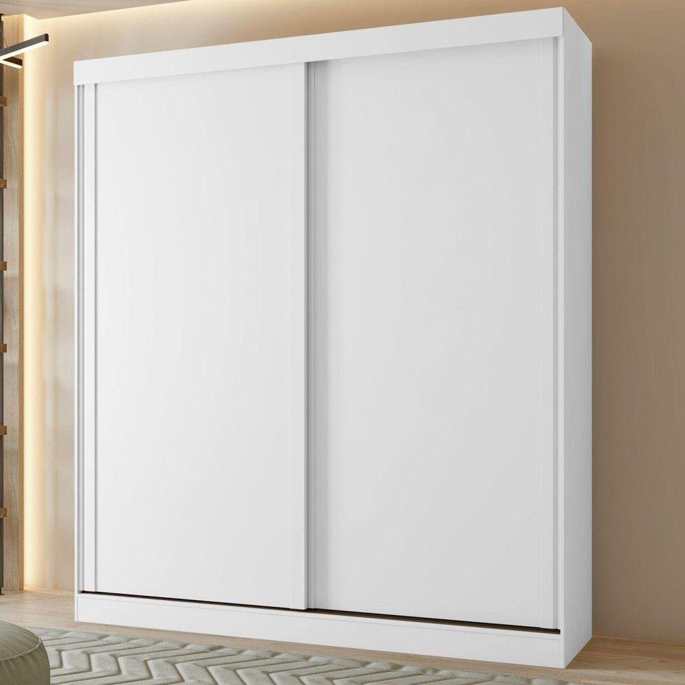 Guarda-roupa Casal 2 Portas 2 Gavetas Zeine Branco - Móveis Lopas