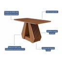 Ver imagem 5 de Conjunto: Mesa de Cozinha Ágata Tampo Madeirado 130x80cm e 4 Cadeiras Maia Cinamomo - Cinamomo/