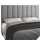 Ver imagem 2 de Cabeceira Estofada Cama Box Solteiro 0,98 Slim para Quarto em Suede Cinza - Larbelle