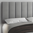 Ver imagem 3 de Cabeceira Estofada Cama Box Solteiro 0,98 Slim para Quarto em Suede Cinza - Larbelle