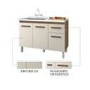 Ver imagem 4 de Balcão para Cozinha sem Tampo 120 cm Anita: Savana Off White