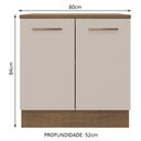 Ver imagem 3 de Balcão 80 Cm 2 Portas Rustic/crema Agata Madesa