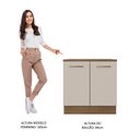 Ver imagem 6 de Balcão 80 Cm 2 Portas Rustic/crema Agata Madesa